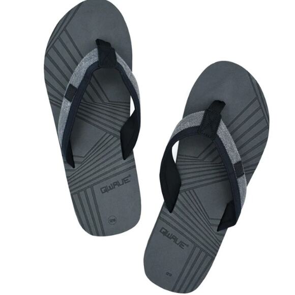 Qwave Men's Comfort Sandals, Gray, Size 12/13 - Picture 2 of 4